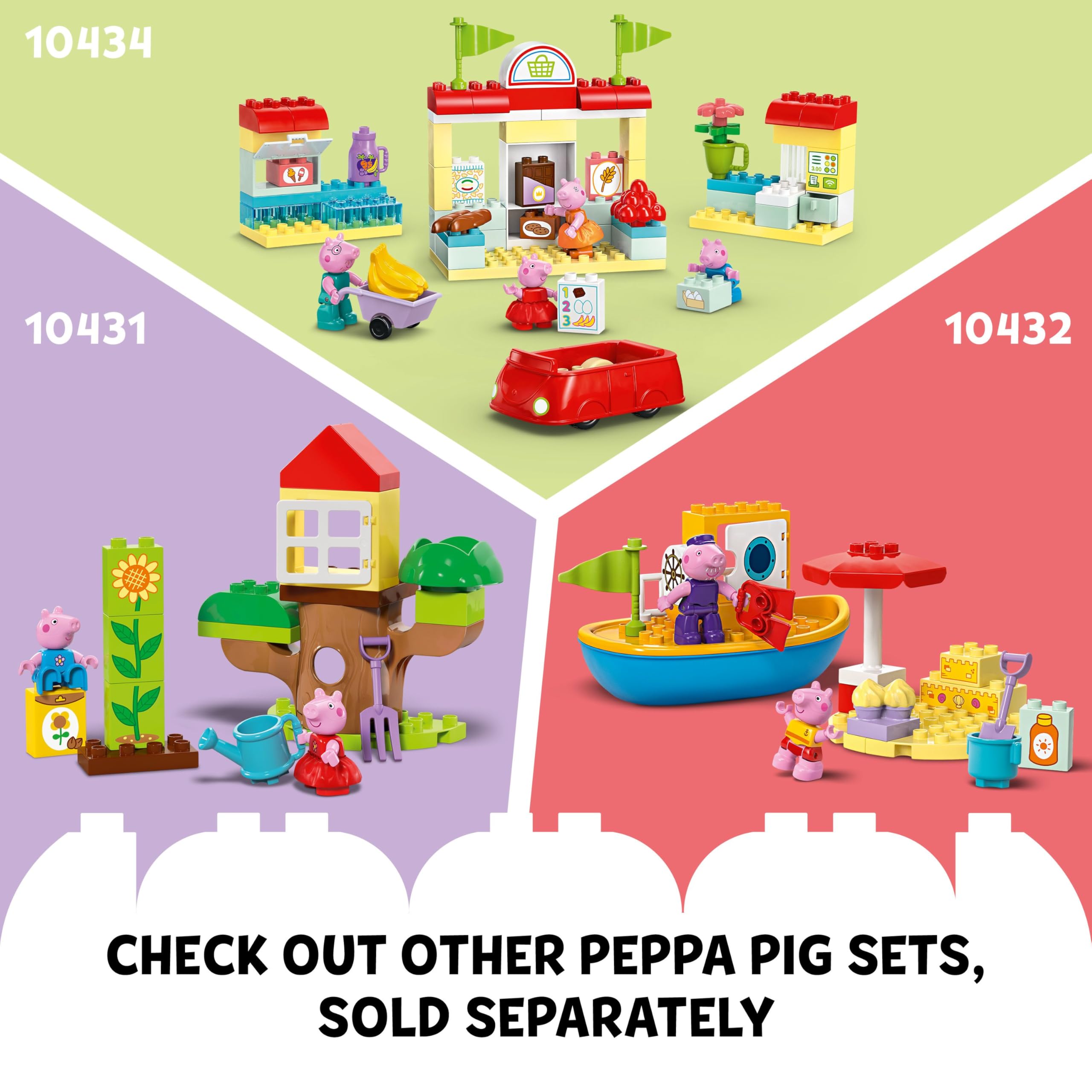 LEGO DUPLO Peppa Pig Birthday House dimensions help plan setup and space for play
