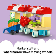 Produce toys from the garden encourage exploration of fruits and vegetables through play.