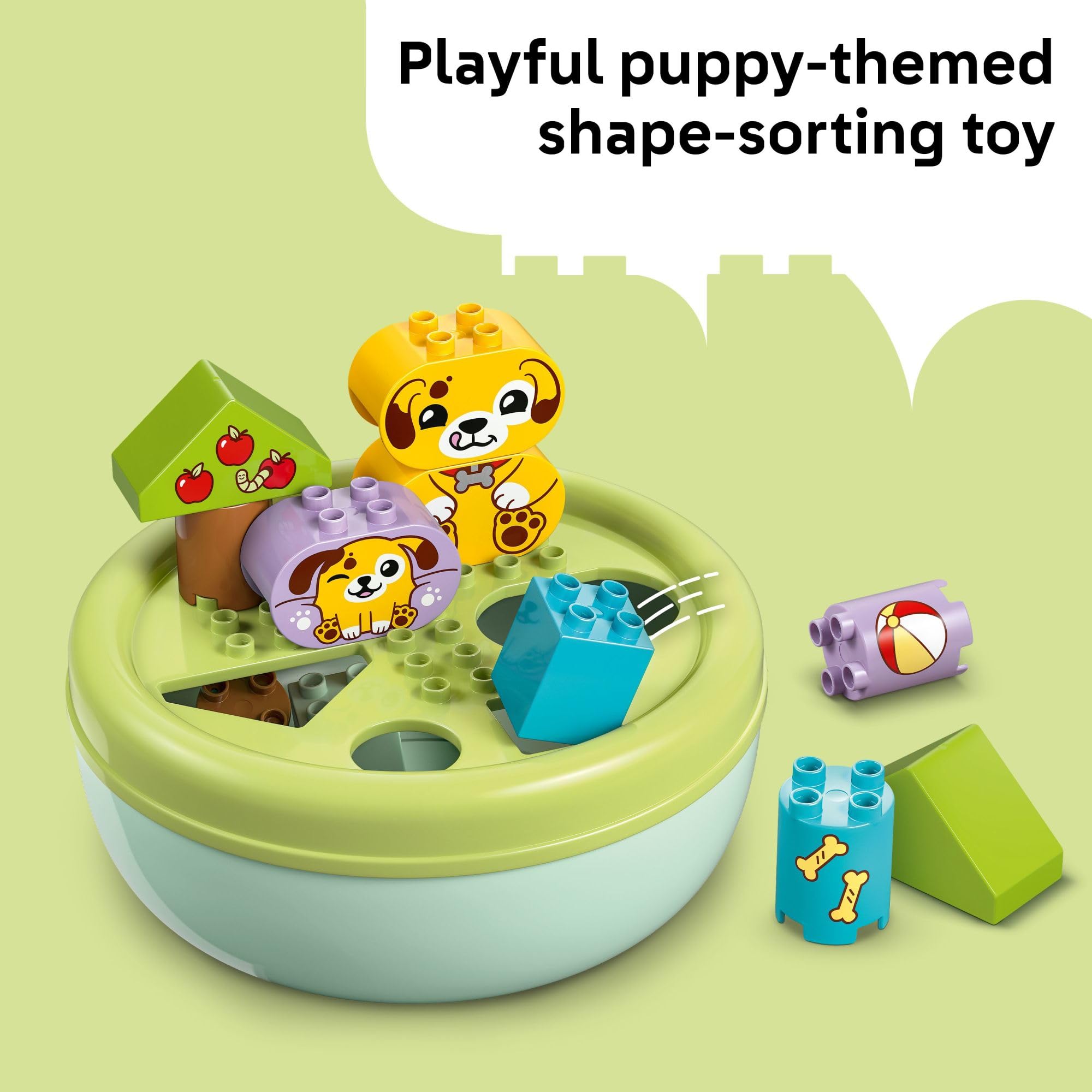 LEGO DUPLO Puppy House puppy figures and trees for imaginative play.