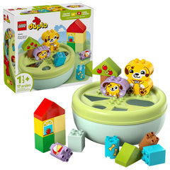 LEGO DUPLO Puppy House sorter with colorful bricks for toddlers.