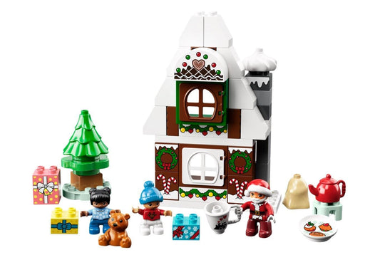 LEGO DUPLO Santa figure with teddy for cozy storytelling.