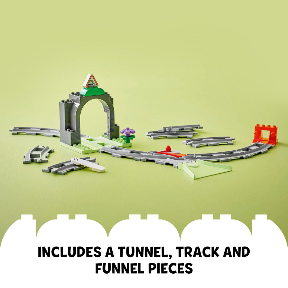 LEGO DUPLO Town 2-Way Point Switch image enabling train direction changes.