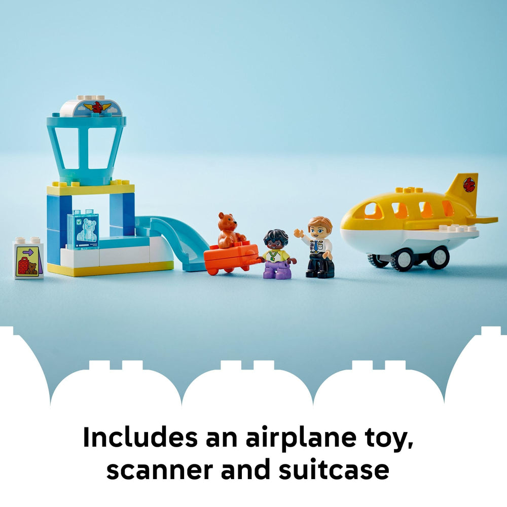 LEGO DUPLO Town air traffic control tower to practice sequencing and planning