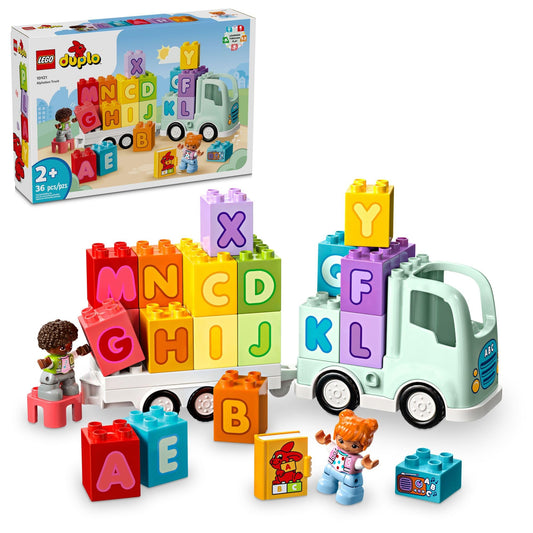 LEGO DUPLO Alphabet Truck with detachable trailer enhances letter learning during play