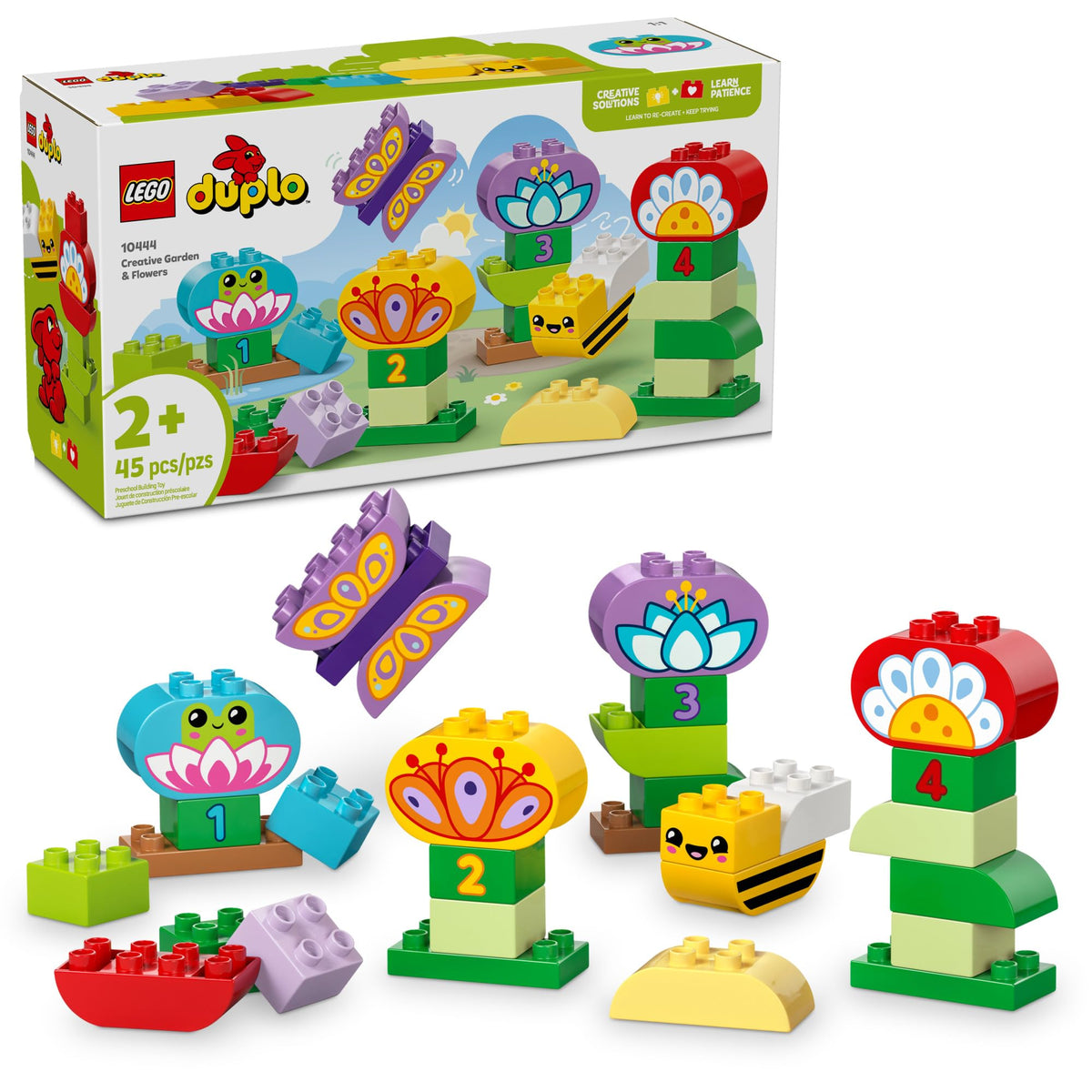 LEGO DUPLO Town garden bricks for colorful flower play and learning.