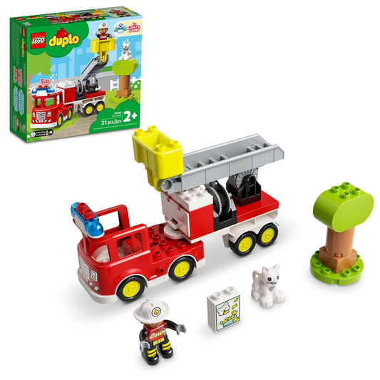 LEGO DUPLO Town Fire Truck 10969 front view for imaginative rescue play developing fine motor skills