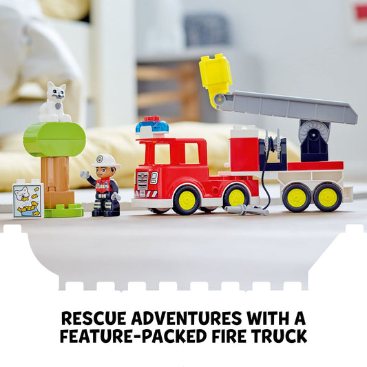LEGO DUPLO Town Fire Truck 10969 side view encourages creative rescue scenarios