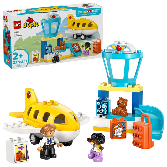 LEGO DUPLO Town airport plane for imaginative play and fine motor practice