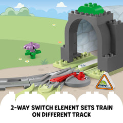 LEGO DUPLO Town Train Tunnel dimensions image noting 7.5 inches high.