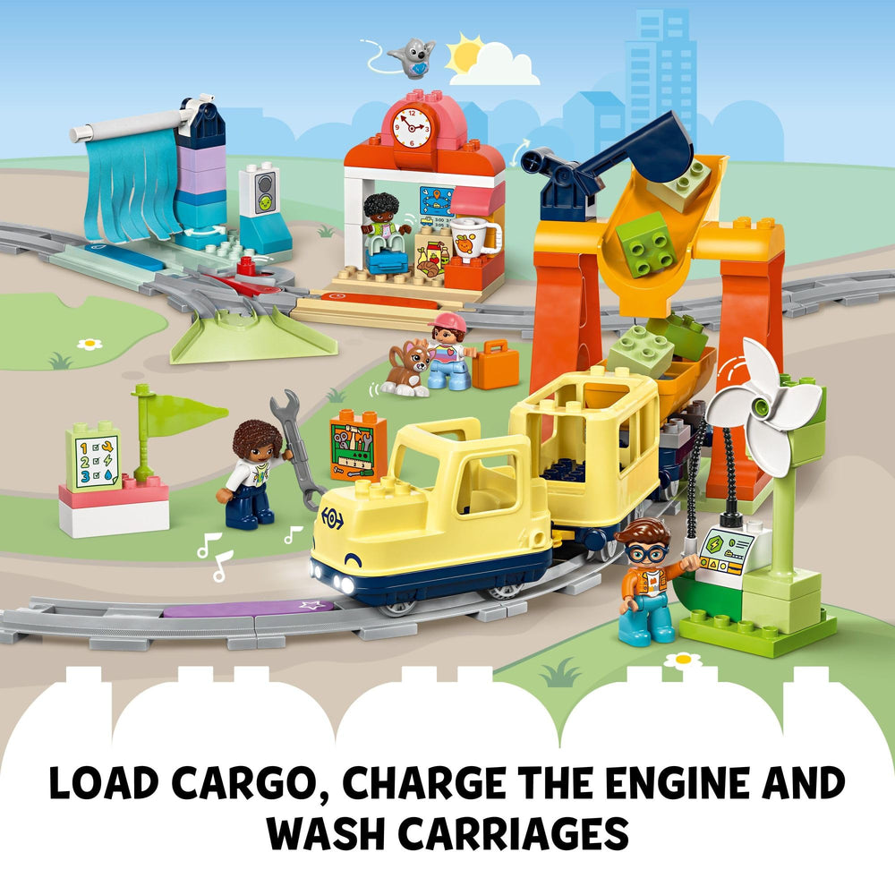 LEGO DUPLO charging and washing stations add realistic maintenance play
