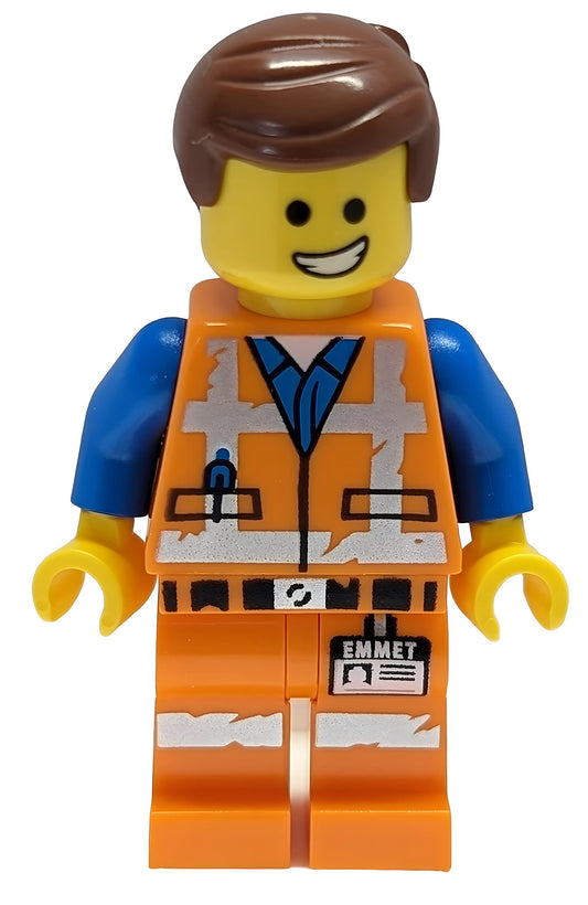 LEGO Emmet minifig full figure for compatible builds and scenes.