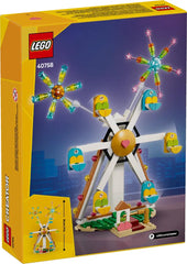 LEGO Ferris Wheel 6 gondolas rotate for hands on fun.