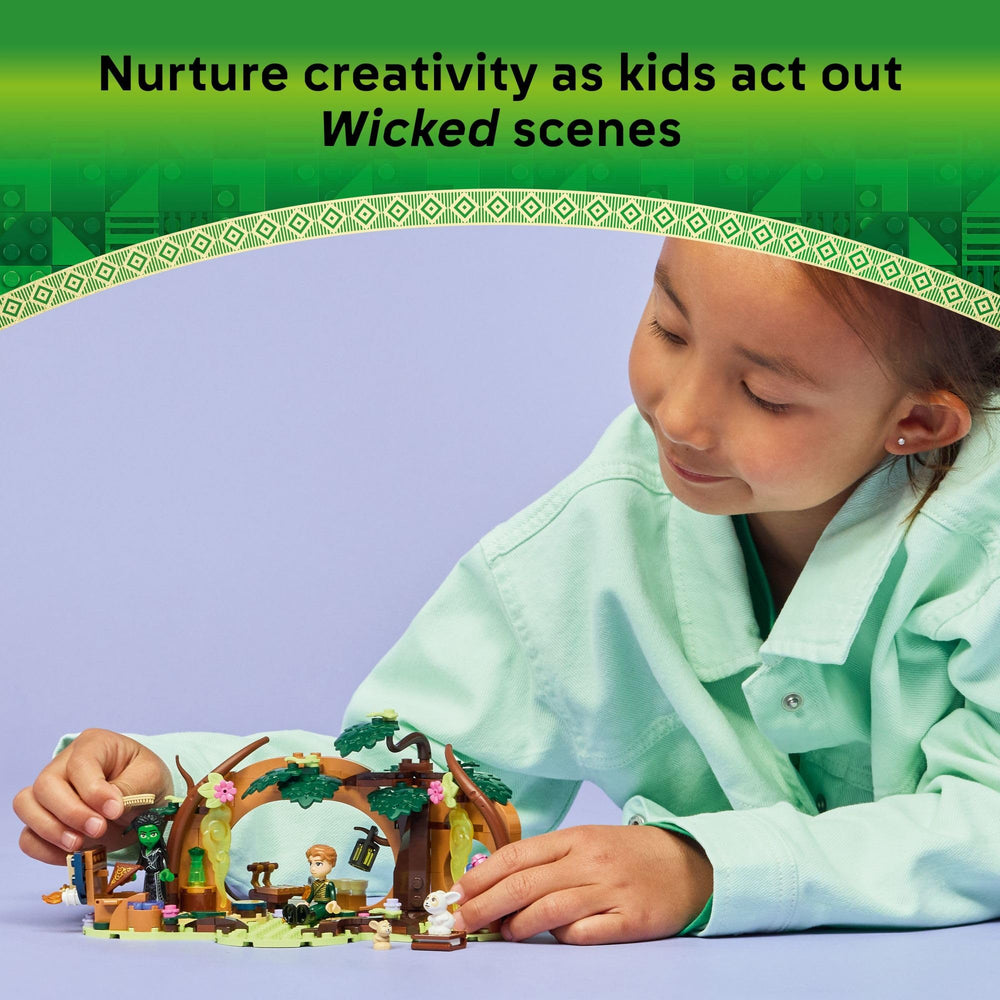 LEGO delicate florals and foliage add color and whimsy to woodland build