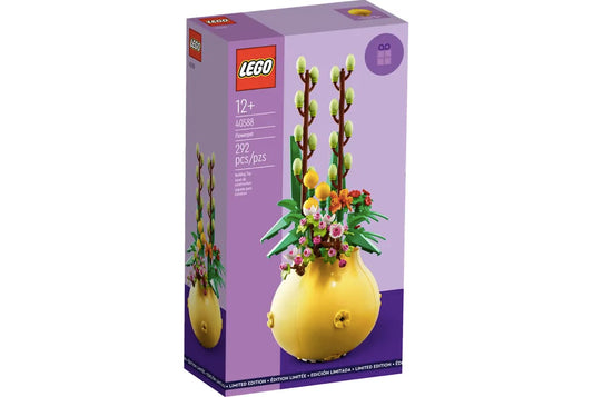 LEGO Flower Pot 40588 cherry blossom detail shows pink petals for spring charm.