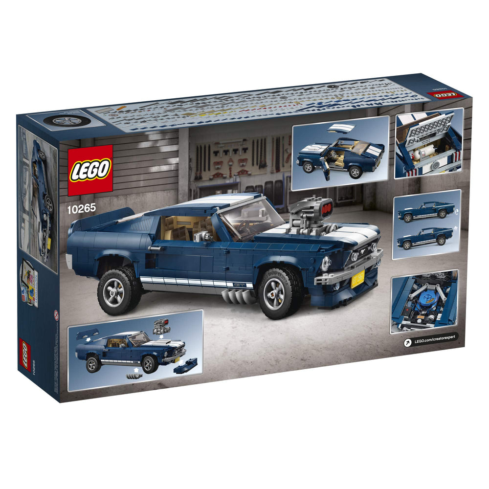 LEGO Ford Mustang GT features five-spoke rims and road tires.
