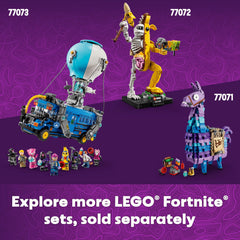 LEGO Fortnite Durrr Burger dimensions indicate a small, desk-friendly collectible piece