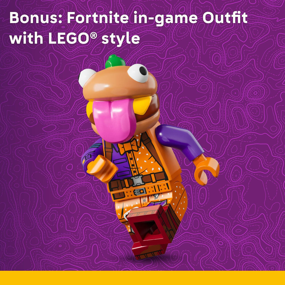 LEGO Fortnite exclusive Beef Boss skin code unlocks in game outfit.