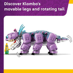 LEGO Fortnite Klombo open mouth feature enables feeding play and interaction