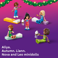LEGO Friends Advent Calendar 2025 cozy-scene image shows sofa and fireplace for warm storytelling.