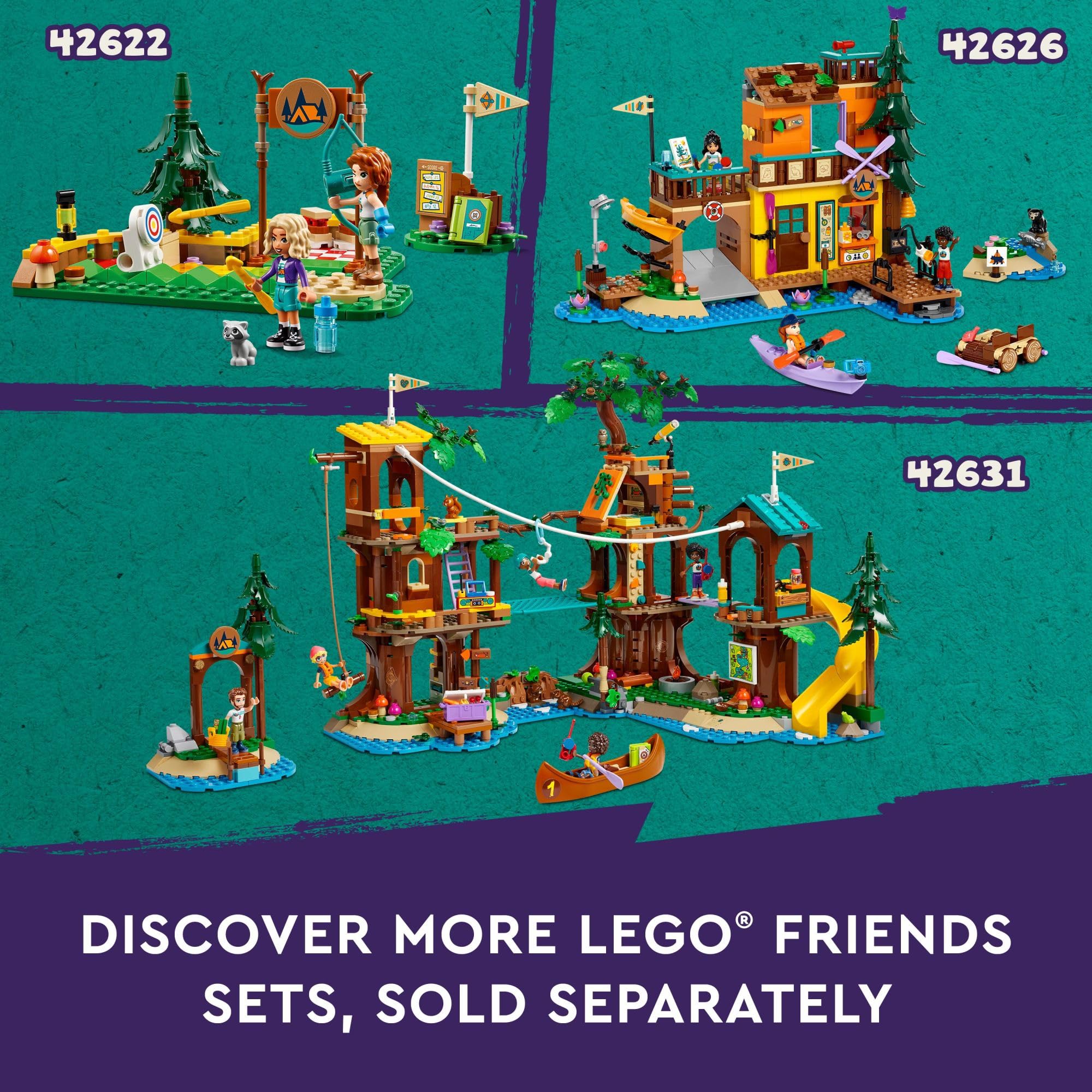 LEGO Friends Lute and lantern enrich camping-themed storytelling at dusk.