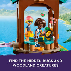 LEGO Friends Adventure Camp Tree House canoe and island scene supports water-based adventures