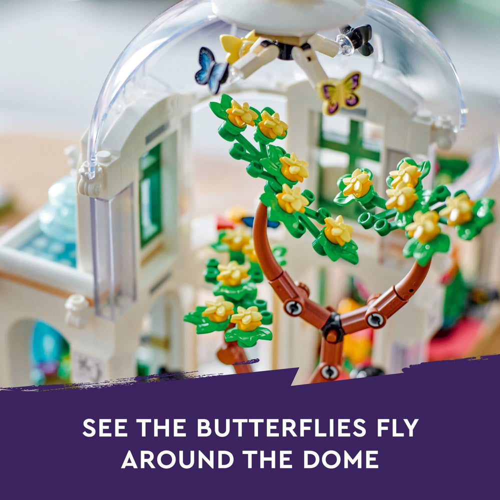LEGO Friends Botanical Garden brick-by-brick assembly highlights detailed plant features.