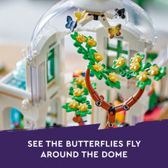 LEGO Friends Botanical Garden brick-by-brick assembly highlights detailed plant features.