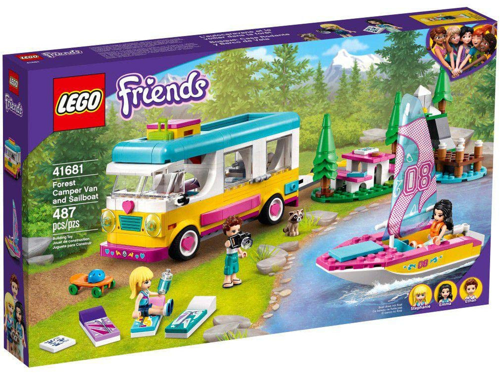 LEGO Friends Camper Van and Sailboat 41681 promotes imaginative outdoor adventure and creative play.