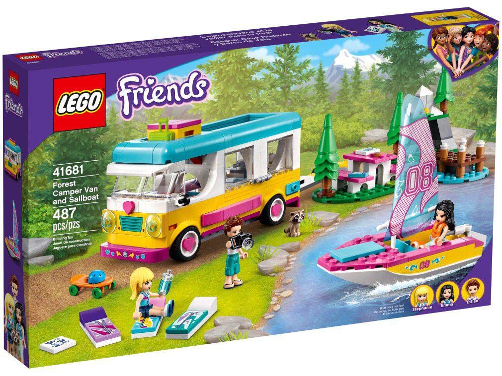 LEGO Friends Camper Van and Sailboat 41681 promotes imaginative outdoor adventure and creative play.