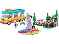 LEGO Friends camper features roof access for quick interior play during adventures.