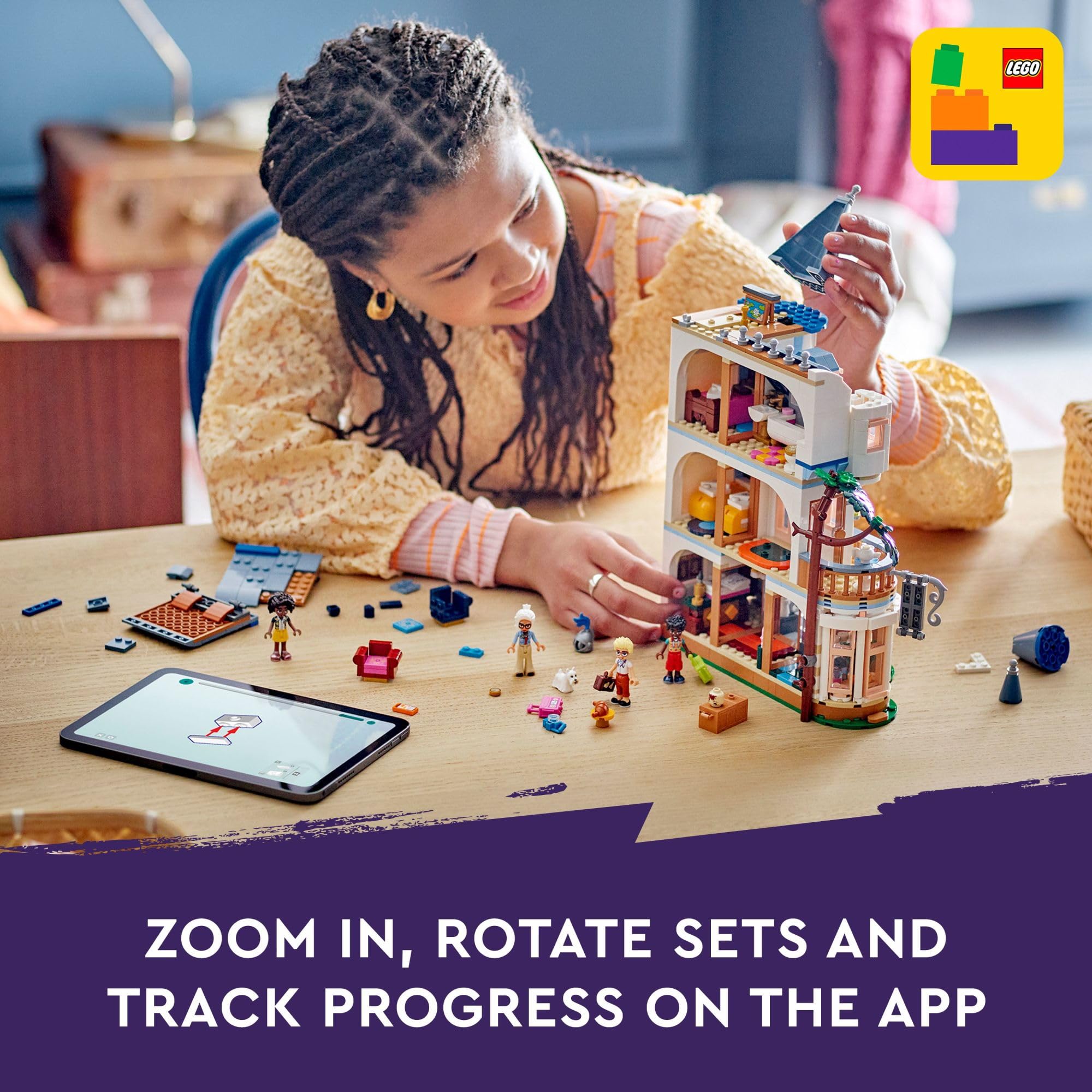 LEGO Friends Castle Bed and Breakfast accessories pack expands pretend play possibilities.