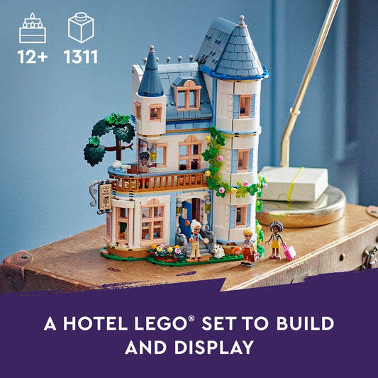 LEGO Friends Castle Bed and Breakfast sunroom bright seating supports cozy storytelling.
