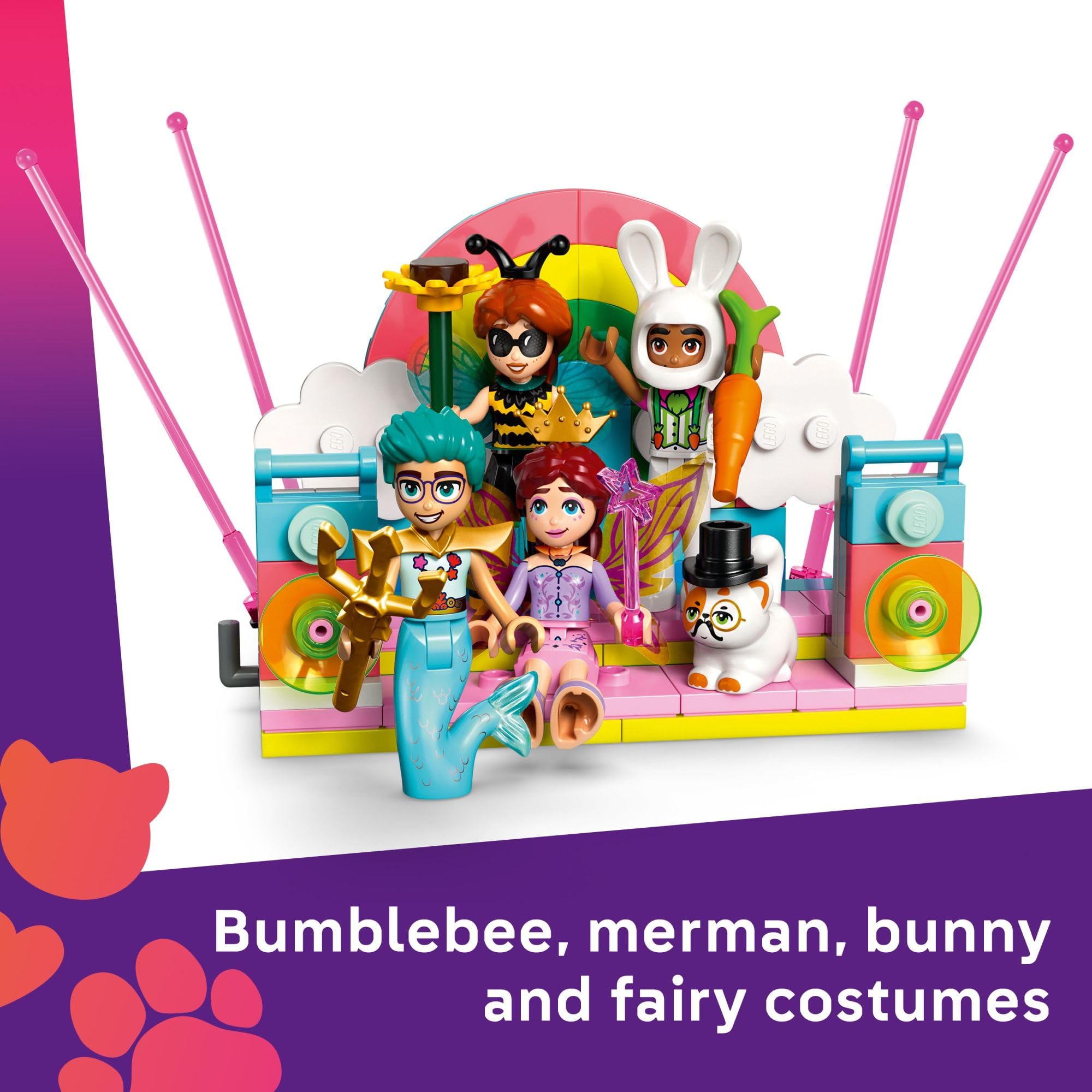 LEGO Friends 42661 Autumn bumblebee costume enhances role‑play and colorful adventures