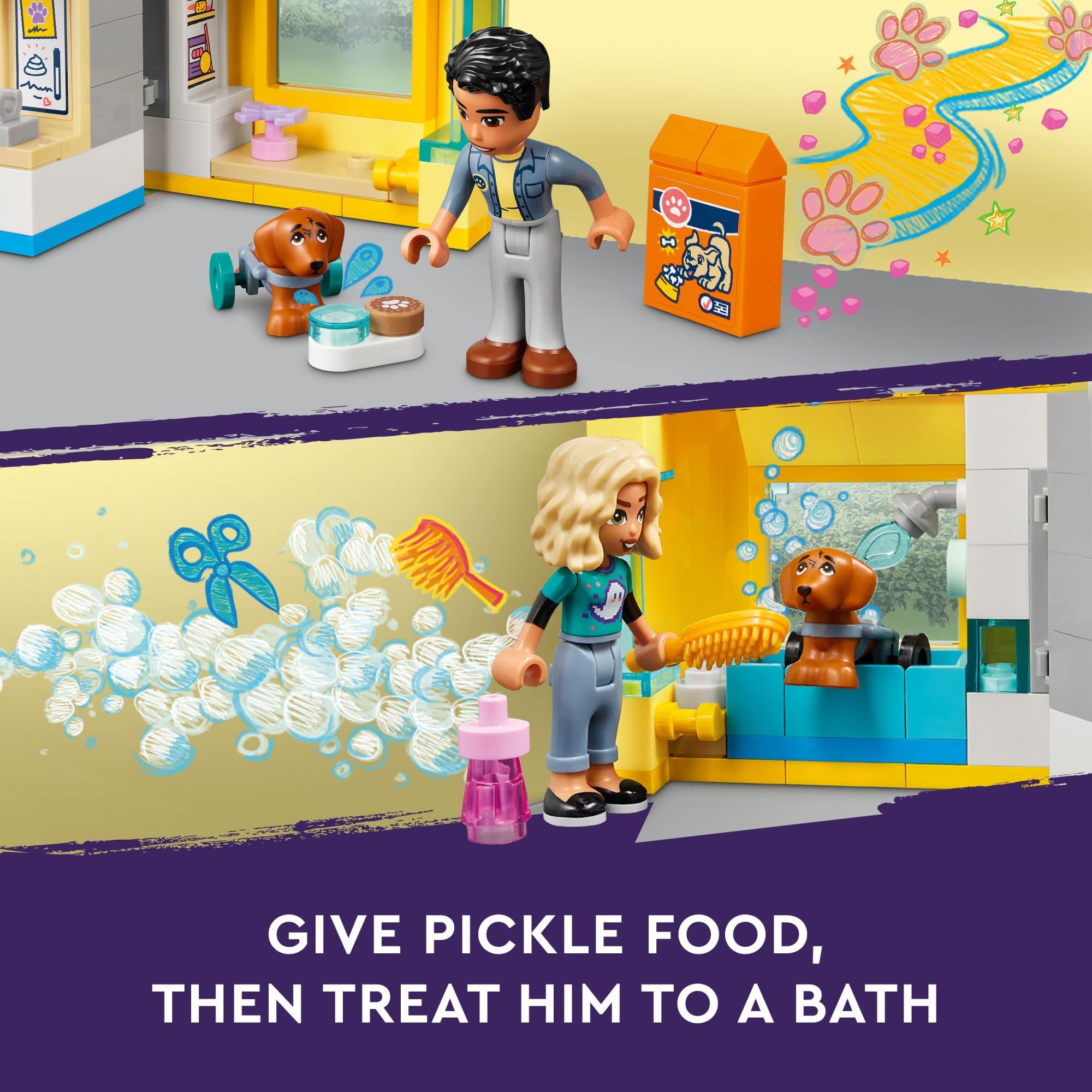 LEGO Friends Dr Marlon mini-doll supports veterinary themed play