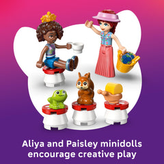 LEGO Friends set held in hand illustrating compact size and portability benefit