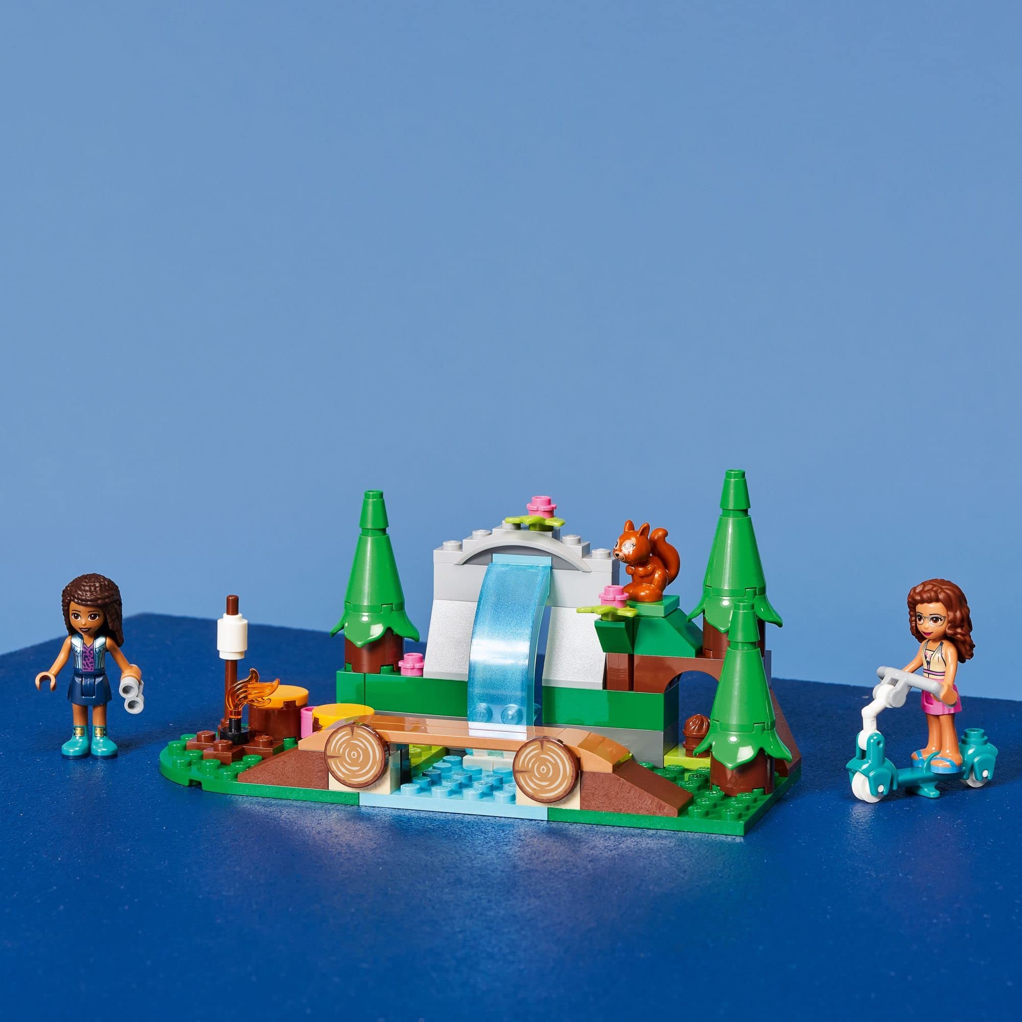 LEGO Friends forest waterfall binoculars; helps kids spot wildlife during pretend nature expeditions