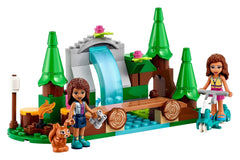 LEGO Friends forest waterfall squirrel pine tree-house; invites caring animal care roleplay
