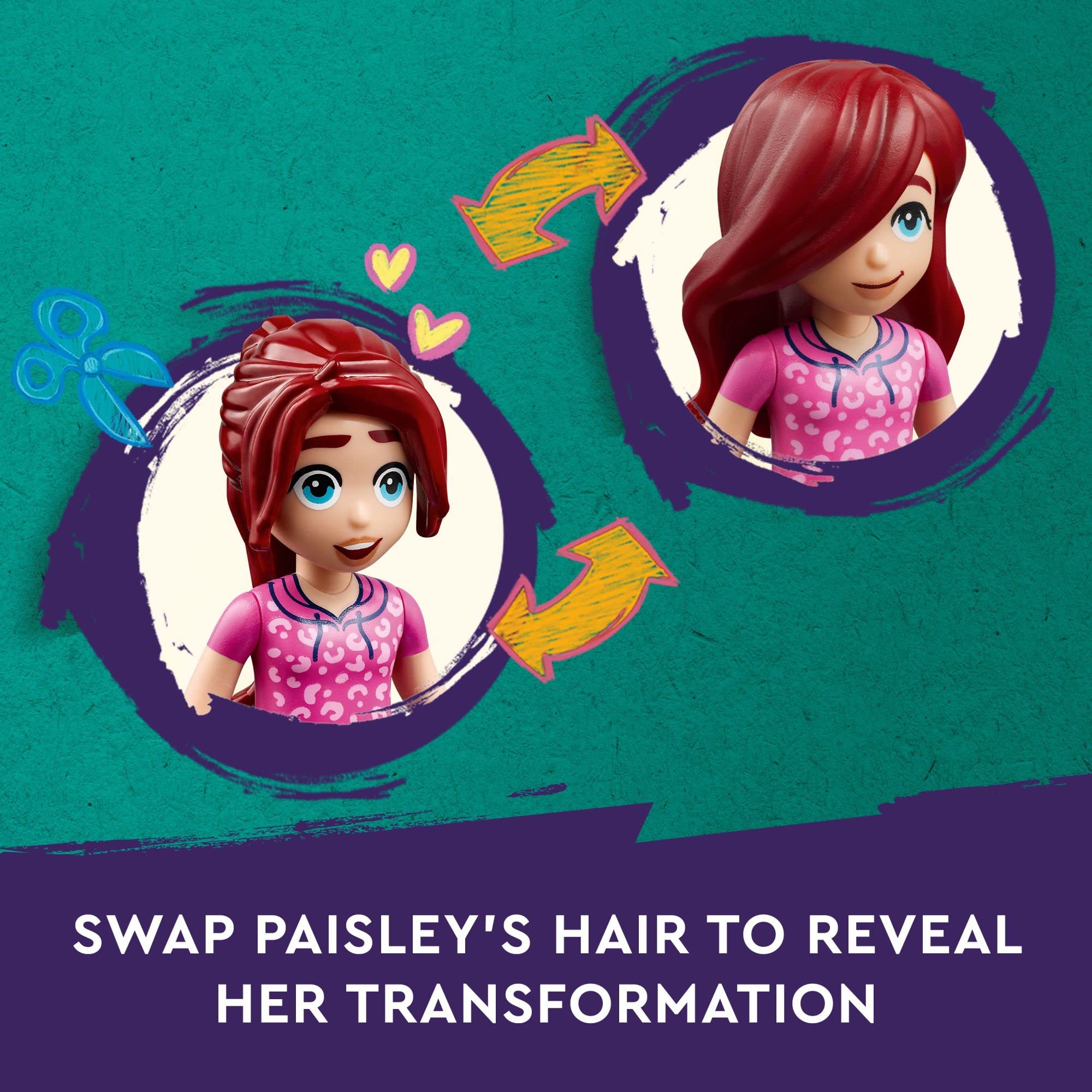 Paisley hairstyle swap to reveal a new look during play