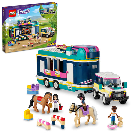 LEGO Friends Horse Show Trailer 41722 car and trailer for on-the-go storytelling