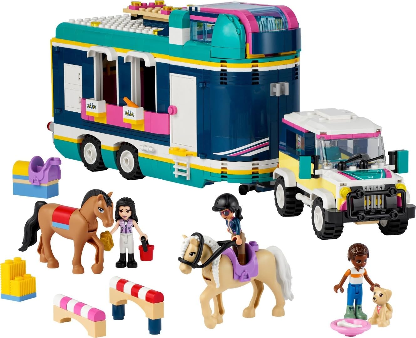 LEGO Friends Horse Show Trailer horse compartment for two figures.