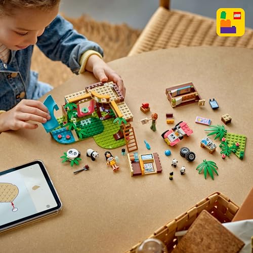 LEGO Friends Panda Sanctuary three panda figures spark animal-loving storytelling.