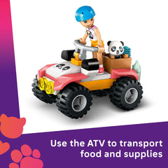 LEGO Friends Panda Sanctuary includes three pandas for caregiving and family stories.