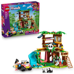 LEGO Friends Panda Sanctuary treehouse scene invites imaginative play.