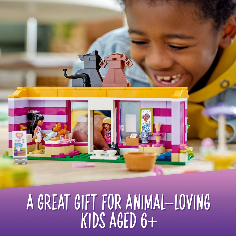 LEGO Friends Pet Adoption Café roof sign adds display charm for play setups