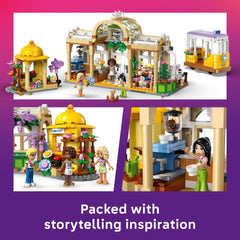 LEGO Friends Plant Café counter with pastries and drinks for pretend service.