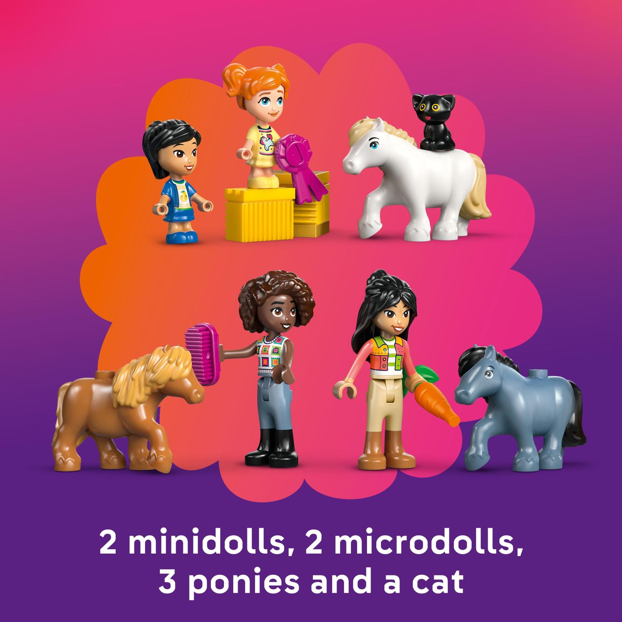 LEGO Friends Pony Ranch mini-dolls and cat expand storytelling dynamics