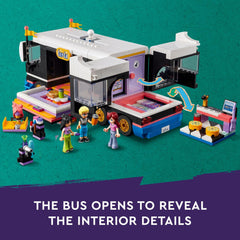 LEGO Friends Pop Star Music Tour Bus mirror transforming Paisley into Ley-La.