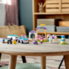 LEGO Friends ranch toy size fits on shelves for display after play.