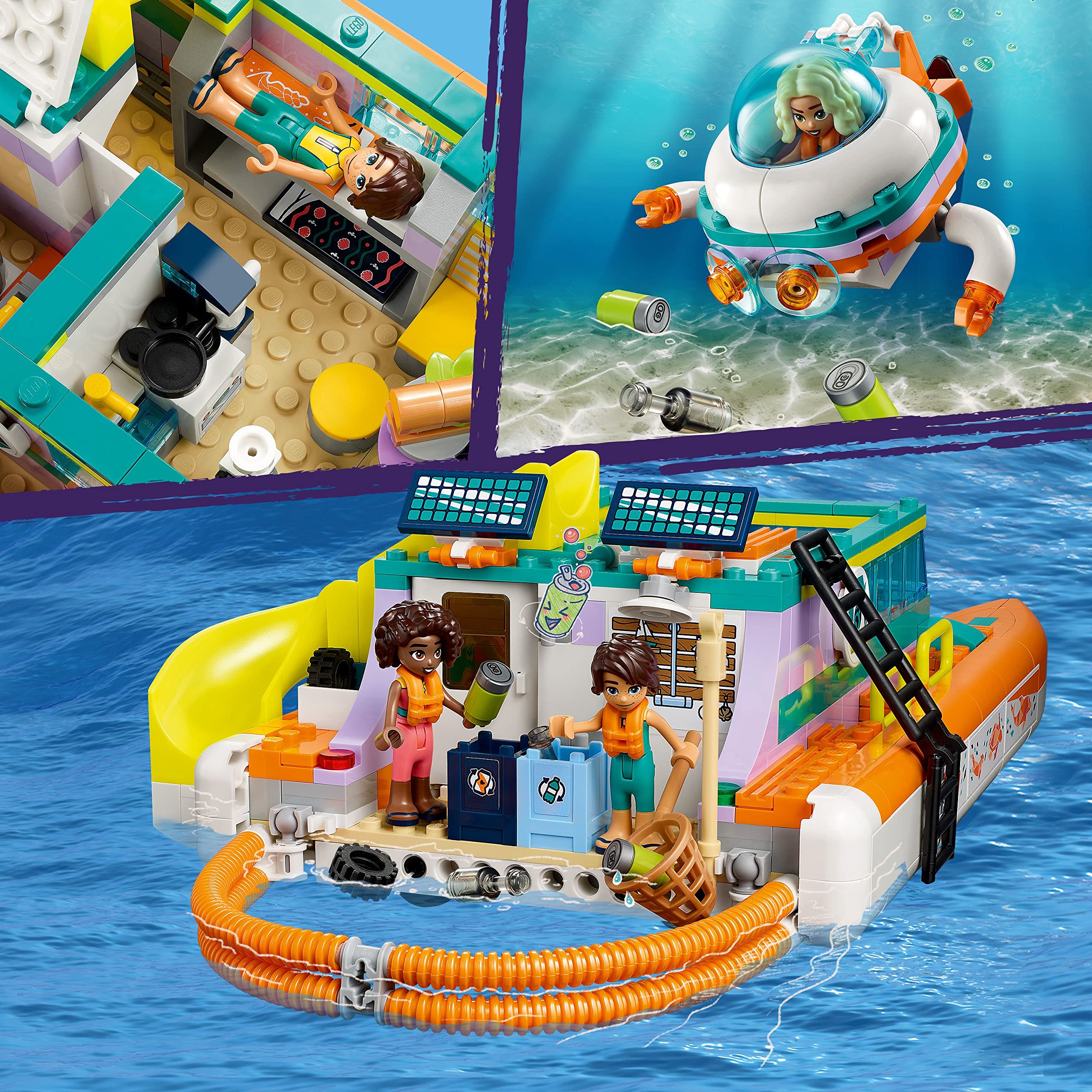 LEGO Friends Sea Rescue Boat life jackets add authentic nautical detail