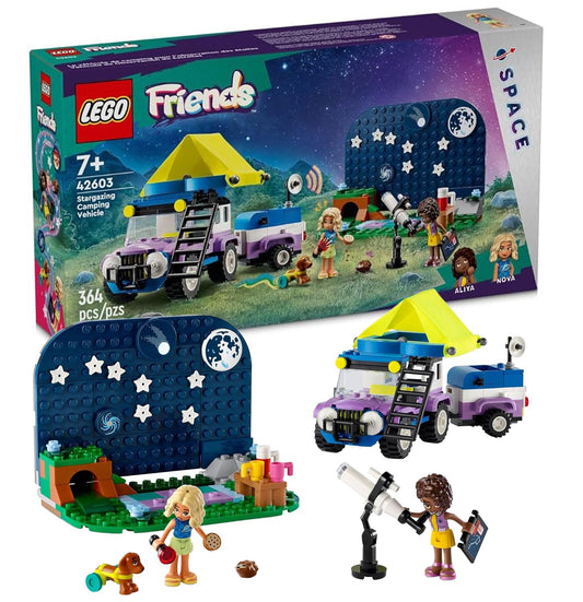 LEGO Friends Stargazing Camping Vehicle front view for imaginative travel adventures